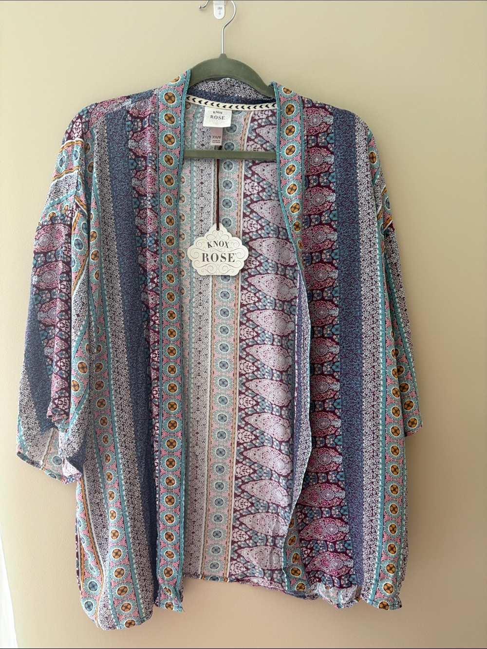 Open lightweight patterned outerwear